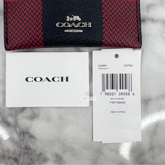 Coach Shaped Card Case With Buffalo Plaid Print - Picture 5 of 5